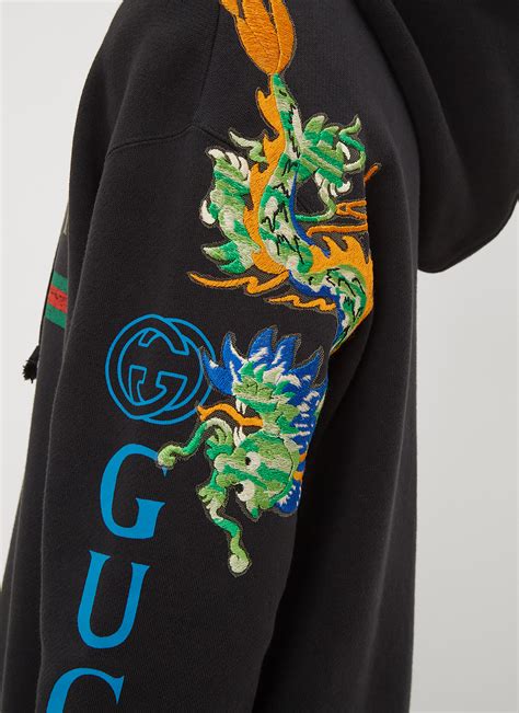 gucci hoodie with dragon|gucci hooded sweatshirt.